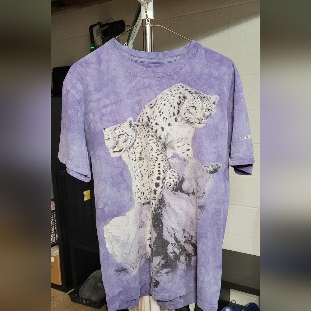 Purple Snow Leopard Graphic T-Shirt
